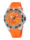 Festina Diver Ανδρικό Ρολόι 45mm Μπαταρίας με Πορτοκαλί Καουτσούκ Λουράκι