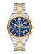 Emporio Armani Paolo Men's Watch 42mm Chronograph Battery with Gold Metal Bracelet