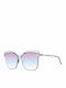 Ana Hickmann Women's Sunglasses with Black Metal Frame and Purple Gradient Lens HI3049 09B