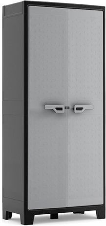 Δίφυλλη Ντουλάπα Titan Πλαστική με 4 Ράφια 80x44x182εκ.