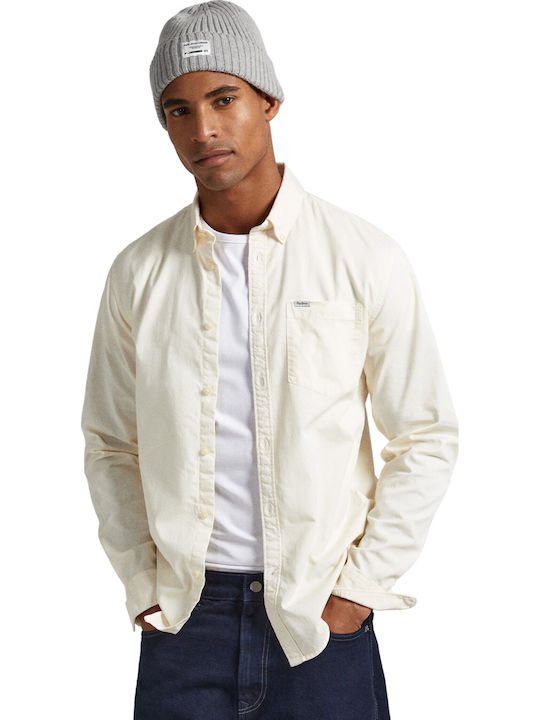 Pepe Jeans Μακρυμάνικo Τζιν Πουκάμισο 804/IVORY