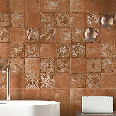 Ravenna Decor Interior Matte Tile 20x20cm Bronze