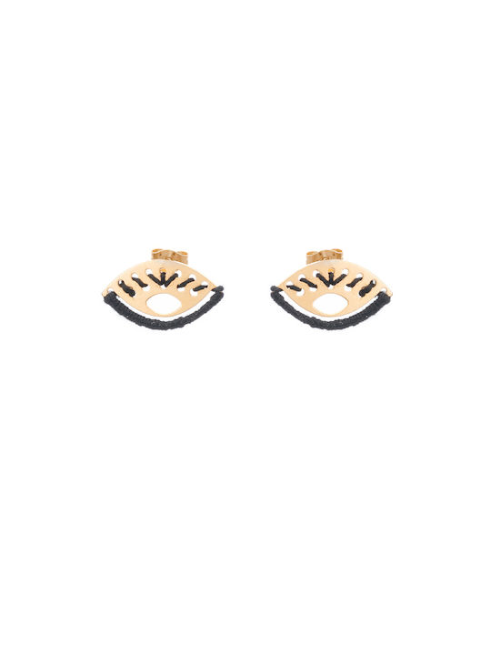 LifeLikes Μάτι Kedima Earrings Gold Plated