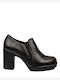 Leder Stiefeletten Damen Schwarz