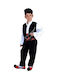 Traditional Kids Costume Vlachos with Shoe Covers and Decorative Chain