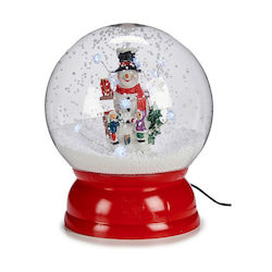 Krist+ Christmas Snowball Illuminated with Snowman 22x27cm