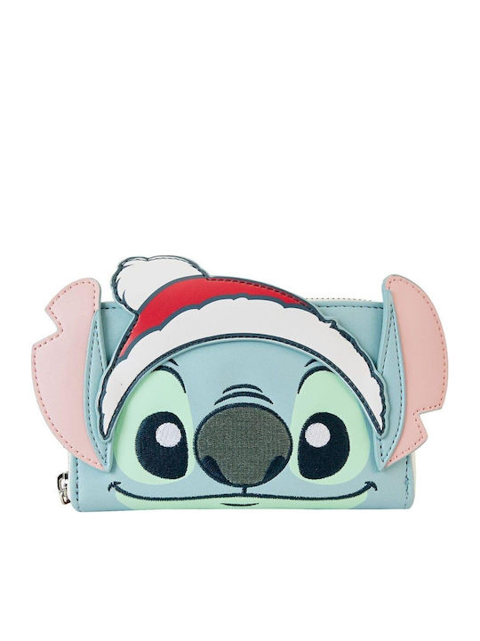 Loungefly Stitch Holiday Cosplay Kinder Geldbörse mit Reißverschluss Disney Stitch Feiertagsglitzer