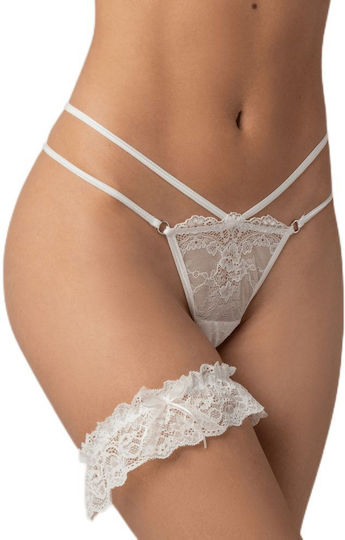 Milena by Paris 1056 White Garters With Lace