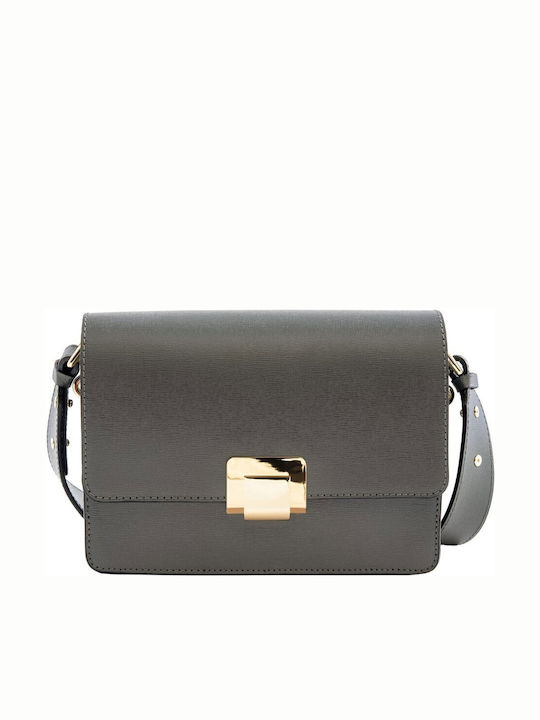 Athina Oikonomou Leather Women's Bag Shoulder Gray