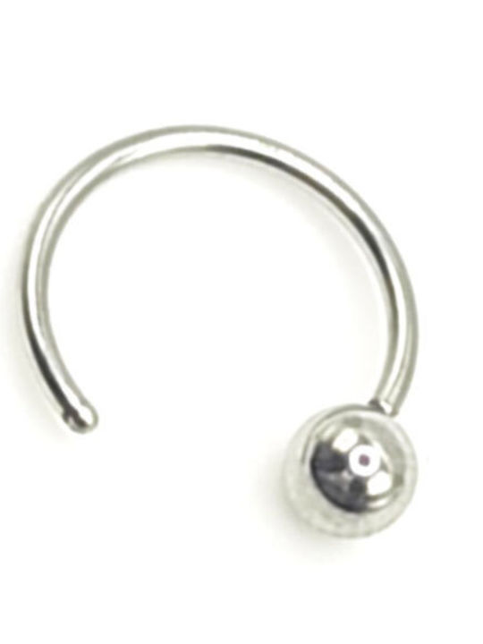 Touch Piercing Hoop Earring Made of Silver Steel