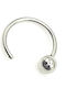Touch Piercing Hoop Earring Made of Silver Steel