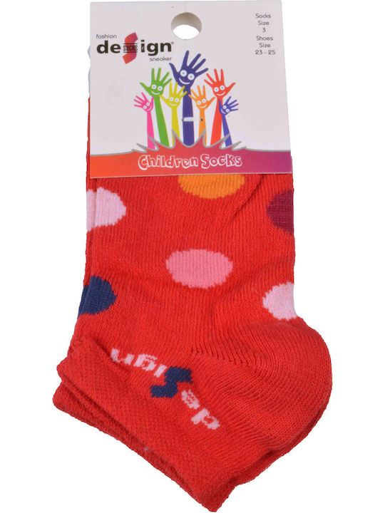 Design Socks Kids' Ankle Socks Red