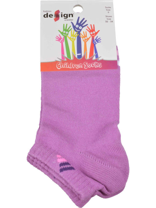 Design Socks Kinderstrümpfe Knöchelsocken Lila