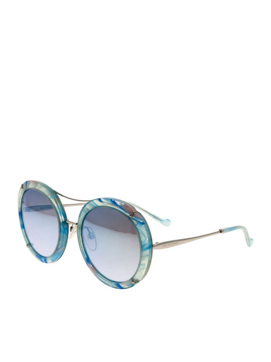 Ana Hickmann Women’s Sunglasses with Green Horn-Rimmed Frame and Gradient Lens AH3166 E01