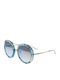 Ana Hickmann Women’s Sunglasses with Green Horn-Rimmed Frame and Gradient Lens AH3166 E01