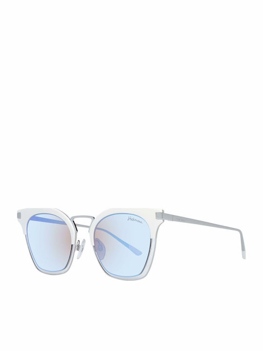 Ana Hickmann Women's Sunglasses with White Metal Frame and Brown Lens HI3037 D01