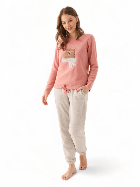 Arnetta Winter Women's Pyjama Set Fleece Rose