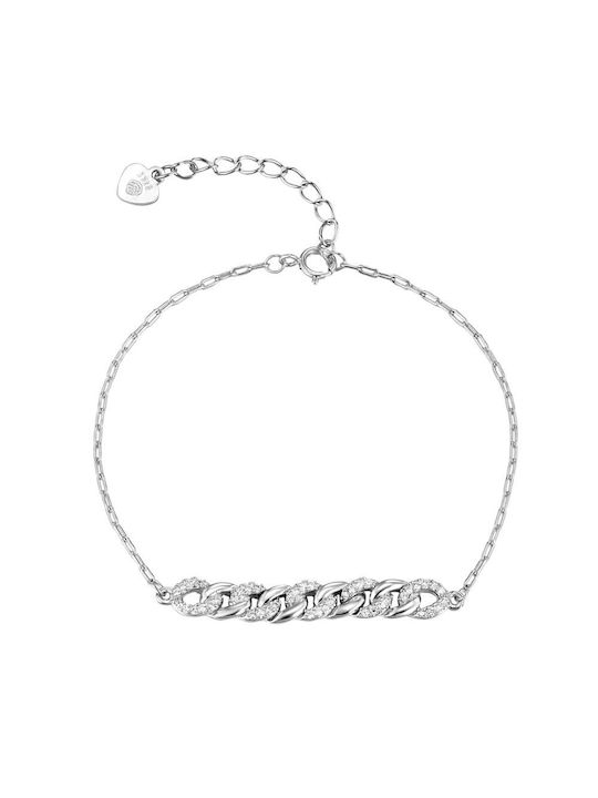 Eforo Bracelet Chain made of Silver with Zircon