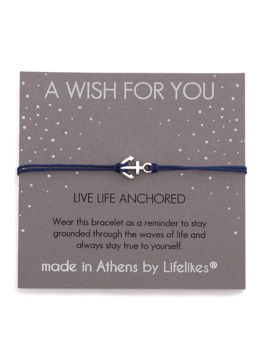 LifeLikes Live Life Anchored Ανδρικό Βραχιόλι