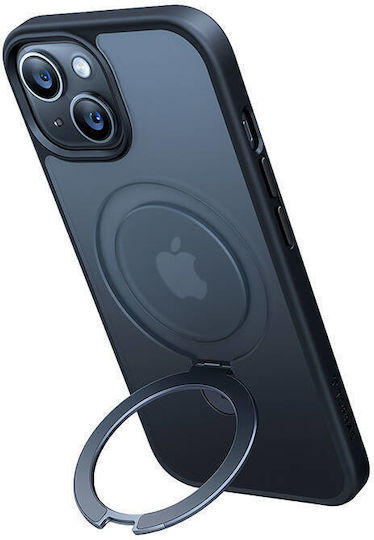 Torras Upro Ostand Matte 360 Full Cover Tempered Glass 1.5mm Μαγνητικό Μαύρο (iPhone 15)
