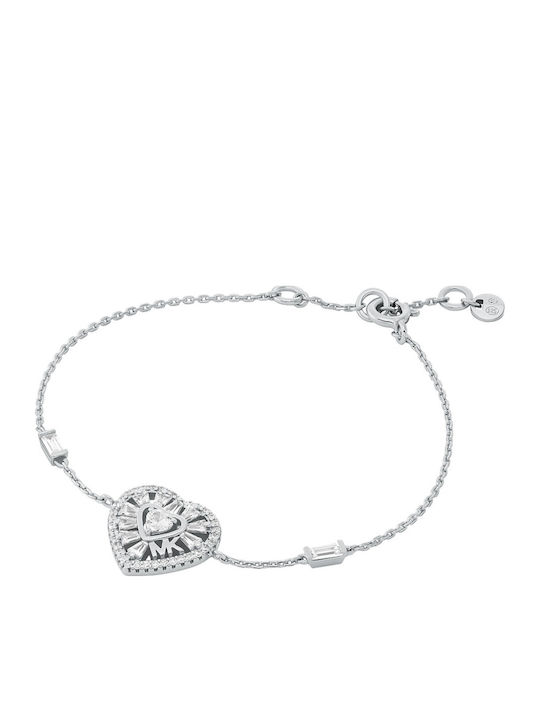 Michael Kors Love Women's Bracelet with Heart Design in Silver 18.4cm