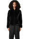 Scurtă Jachetă de femei Puffer Reversibilă Black