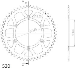 Supersprox Rear Sprocket for Yamaha YZ450F Supersprox Rear Sprocket for Yamaha YZ450F