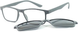 Michael Pachleitner Group Clip On Women Reading Glasses +2.00 In Gray Colour KLH144-2