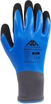 Adiavroxo (Work Aprons & Sleeves) Waterproof Gloves for Work Blue Nitrile 1pcs