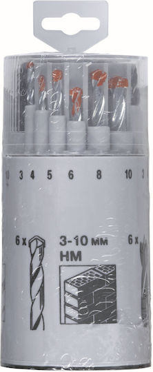 KWB Set of 18 HSS Drills with Cylindrical Drill Top for Metal