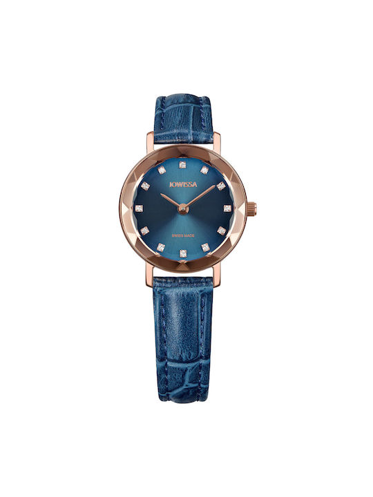 Jowissa Aura Uhr mit Blau Lederarmband