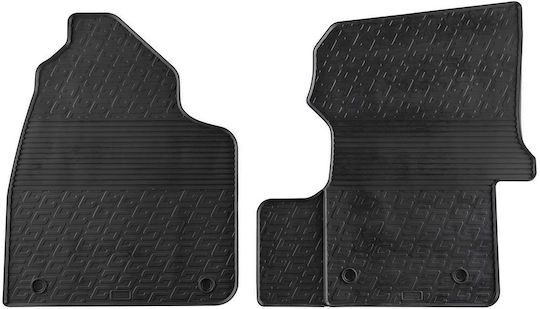 Gledring Μπροστινά Πατάκια 2τμχ για Mercedes-Benz Sprinter Volkswagen Crafter 2006-2018 Μαύρα