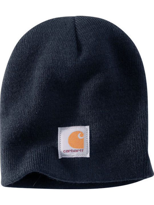 Beanie Unisex Σκούφος με Rib Πλέξη σε Navy Μπλε χρώμα