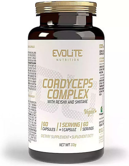 Evolite Cordyceps Complex Vitamin for Immune System Boost & Bone Health '''' 60 veg. caps