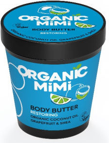 Organic Mimi Coconut & Grapefruit Butter Σώματος Ανάπλασης με Άρωμα Καρύδα για Πολύ Ξηρές Επιδερμίδες 200ml