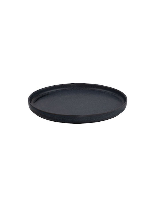 Fine Plate Shallow made of Porcelain Black with Diameter 28cm