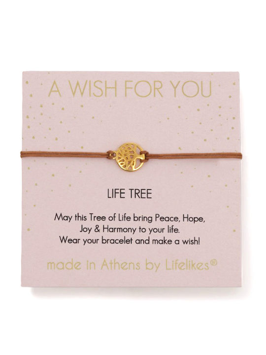 LifeLikes Life Tree Γυναικείο Βραχιόλι με Κορδόνι