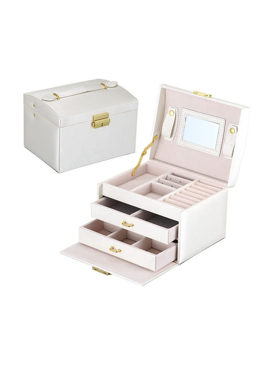 Jewellery Box Beige 17x14x12cm