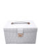 Faux Leather Jewellery Box White 22x15.5x13cm