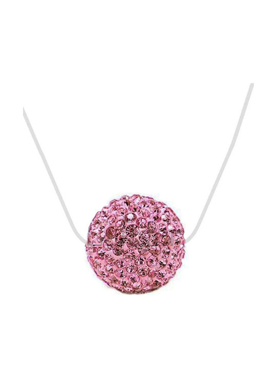 Theodora's Jewellery Κολιέ με Ροζ Επιχρύσωση Ροζ
