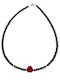JT Silver Necklace Red JT-K05633-MOV