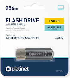 Platinet X-Depo 256GB USB 2.0 Stick Μαύρο