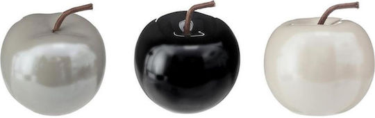 Atmosphera Decorative Apple made of Ceramic Material White/Black/Grey 10x10cm 1pcs