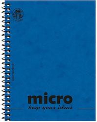 Typotrust Micro Notizbuch Spirale 80 Blätter A6 Geregelt (Μiverse Farben)