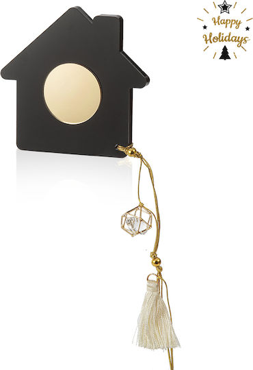 Hanging Little House Ornament Black 7cm