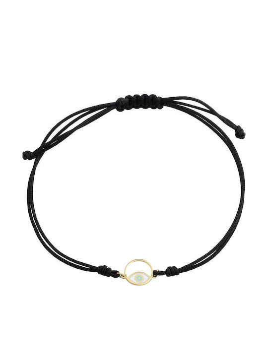 Ekan Kids Bracelet Macrame from Gold 14K with Evil Eye