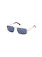 Guess Men's Sunglasses with Silver Metal Frame and Blue Lens GU00060 32V