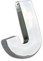 Auto Gs Αυτοκόλλητο Γράμμα Αυτοκινήτου 2.7 x 2.7cm σε Ασημί Χρώμα