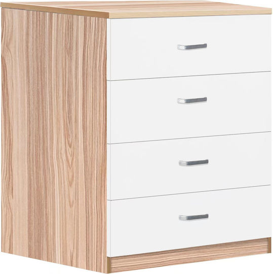 Comoda pentru Dormitor Emelie Natural/White 60x40x90buc