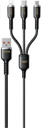 WK WDC-07TH USB to micro USB / Type-C / Lightning Cable 1m WK WDC-07TH USB to micro USB / Type-C / Lightning Cable 1m
